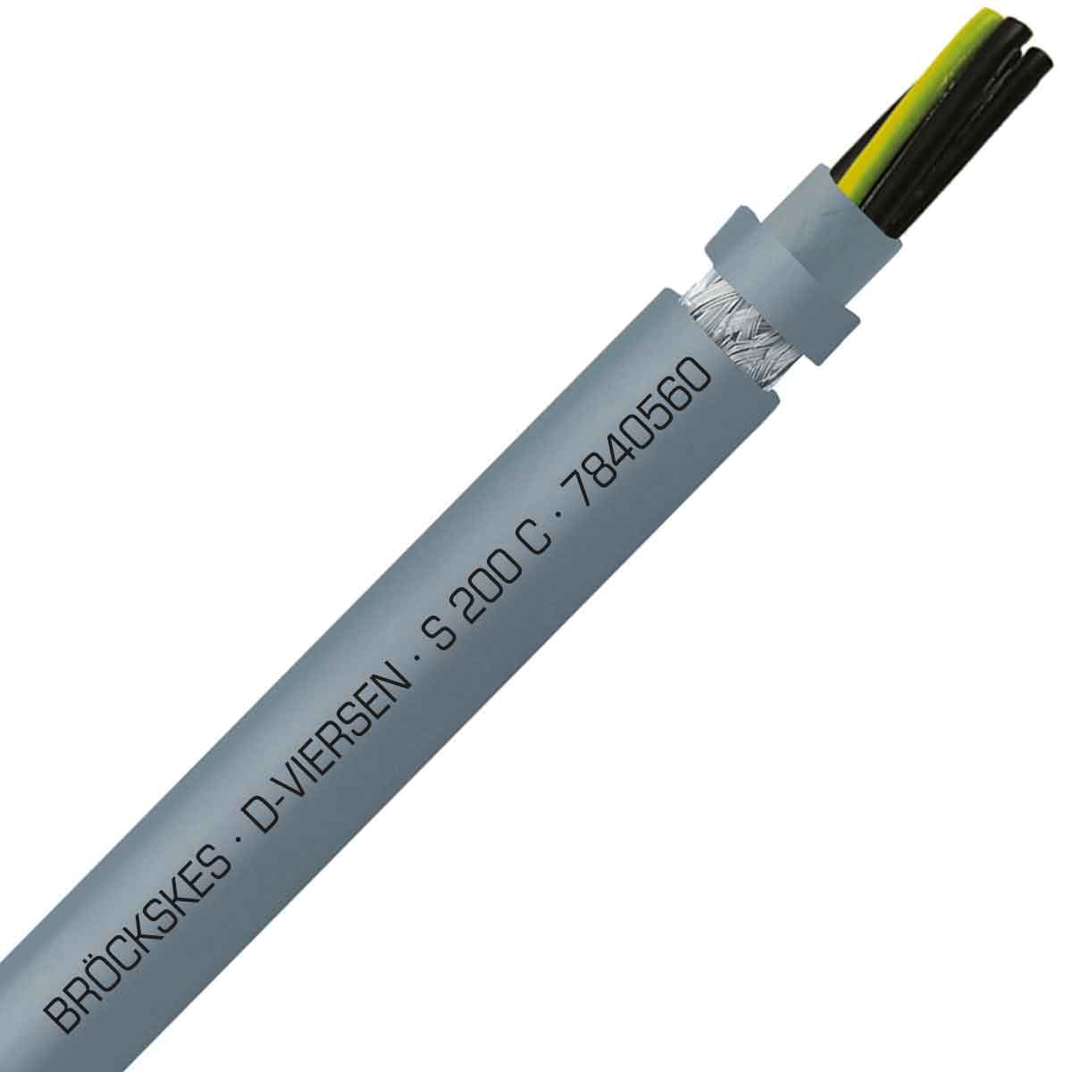 SAB 7840560 S 200 C - 10 AWG/5c, shielded halogen free continuous flex oil resistant control cable, CE, RoHS SAB 7840560 S 200 C - 10 AWG/5c, shielded halogen free continuous flex oil resistant control cable, CE, RoHS