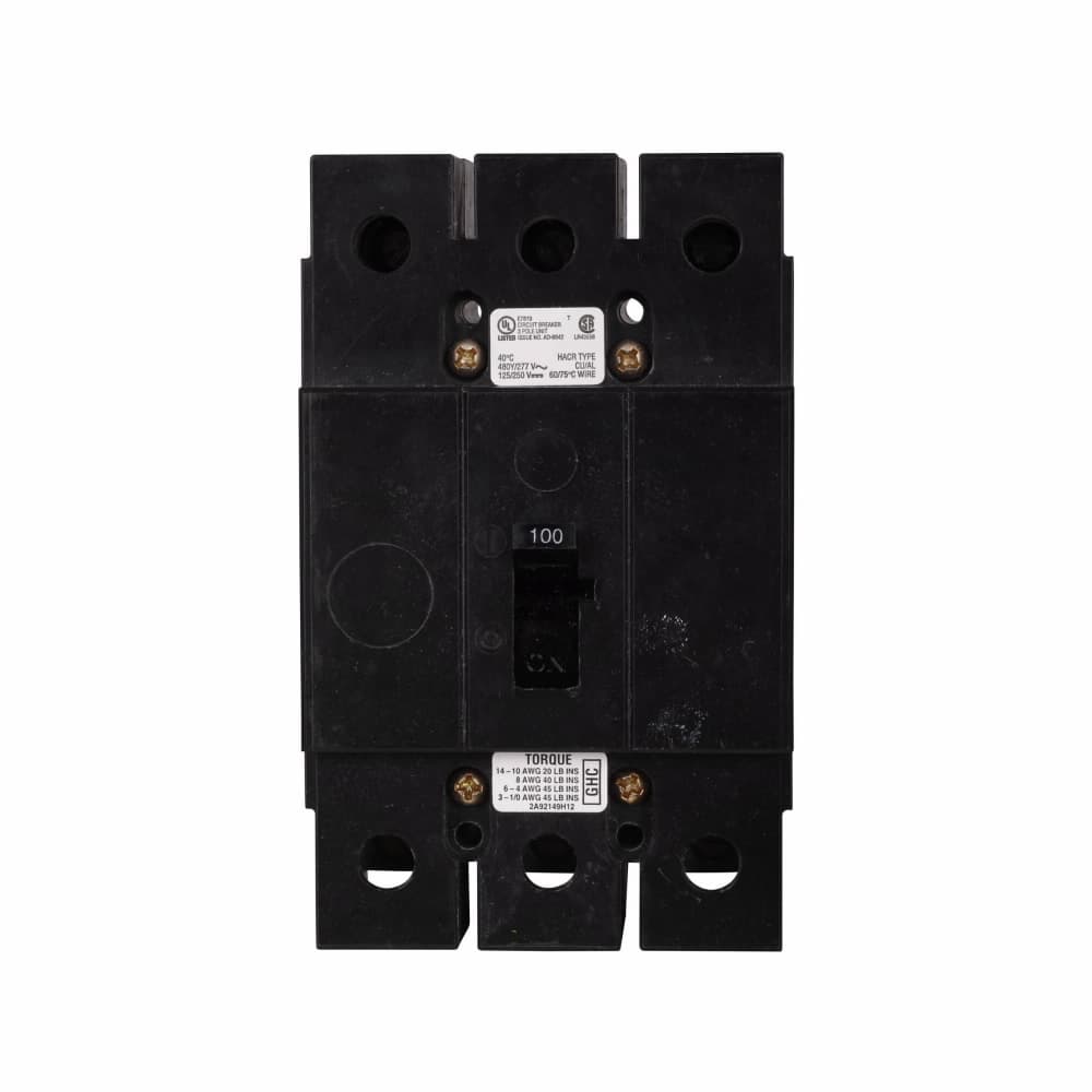 Eaton GHC3030 GHC3030 Eaton - Eaton Series C complete molded case circuit breaker, G-frame, GHC, Complete breaker, Fixed thermal, fixed magnetic trip type, Three-pole, 30A, 480Y/277 Vac, 125/250 Vdc, 65 kAIC at 240 Vac, 14 kAIC at 480Y/277 Vac, 50/60 Hz Eaton GHC3030 GHC3030 Eaton - Eaton Series C complete molded case circuit breaker, G-frame, GHC, Complete breaker, Fixed thermal, fixed magnetic trip type, Three-pole, 30A, 480Y/277 Vac, 125/250 Vdc, 65 kAIC at 240 Vac, 14 kAIC at 480Y/277 Vac, 50/60 Hz