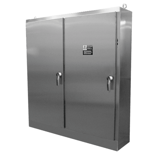 Hoffman A84XM4EW18SSN4 Floor-Mount, Disconnect, 3pt Latch, Type 4X, 84x158x18, 4-Door, SS 304 Hoffman A84XM4EW18SSN4 Floor-Mount, Disconnect, 3pt Latch, Type 4X, 84x158x18, 4-Door, SS 304