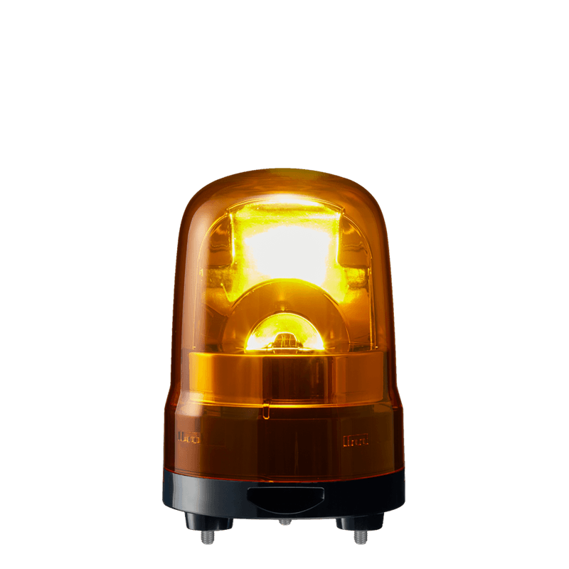 Patlite SKH-M2JB-Y 100mm, Rotating Signal Beacon, 100-240V AC, 3-Screw Mount with Cable, Buzzer, Amber Patlite SKH-M2JB-Y 100mm, Rotating Signal Beacon, 100-240V AC, 3-Screw Mount with Cable, Buzzer, Amber