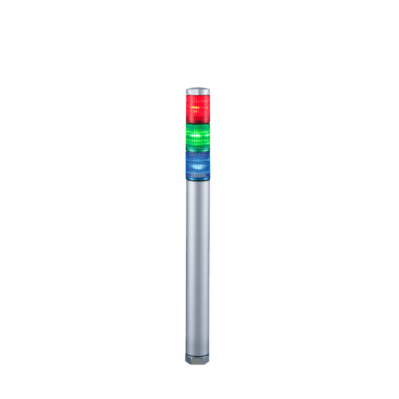 Patlite MP-302-RGB 30mm 3-Tier LED Signal Tower, 24V AC/DC, Direct Mount, Silver Body, LED: Red, Green, Blue Patlite MP-302-RGB 30mm 3-Tier LED Signal Tower, 24V AC/DC, Direct Mount, Silver Body, LED: Red, Green, Blue