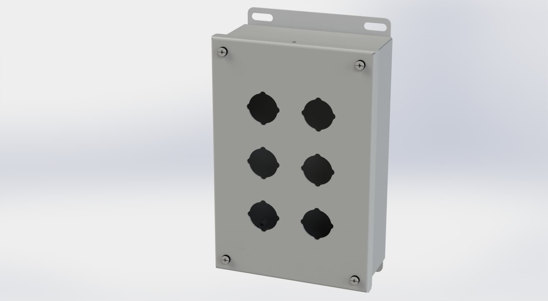 Saginaw Control SCE-6PB PB Enclosure, Height:9.50", Width:6.25", Depth:3.00", ANSI-61 gray powder coating inside and out. Saginaw Control SCE-6PB PB Enclosure, Height:9.50", Width:6.25", Depth:3.00", ANSI-61 gray powder coating inside and out.