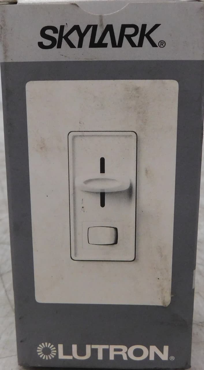 Lutron SF-103P-WH 120 VAC 60 Hz, 8 A, 3-Wire Fluorescent/LED, Gloss White, Preset Slide with Rocker On/Off Switch, 3-Way, Wall Mount, Dimmer Switch without Wallplate Lutron SF-103P-WH 120 VAC 60 Hz, 8 A, 3-Wire Fluorescent/LED, Gloss White, Preset Slide with Rocker On/Off Switch, 3-Way, Wall Mount, Dimmer Switch without Wallplate