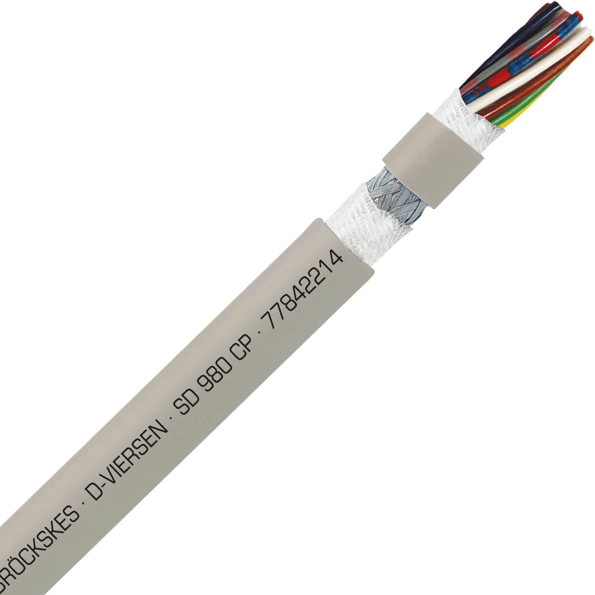 SAB 77842214 SD 980 CP - 22 AWG/14c, shielded halogen-free heavy duty continuous flex PUR data cable, UL, CSA, CE, RoHS SAB 77842214 SD 980 CP - 22 AWG/14c, shielded halogen-free heavy duty continuous flex PUR data cable, UL, CSA, CE, RoHS