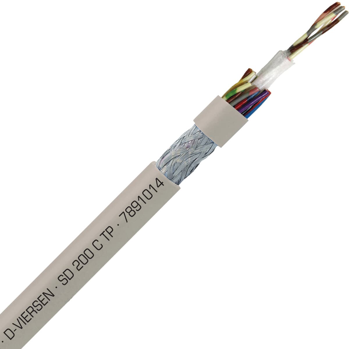 SAB 7891014 SD 200 C TP - 26 AWG/10 pr, shielded halogen free continuous flex oil resistant paired data cable, CE, RoHS SAB 7891014 SD 200 C TP - 26 AWG/10 pr, shielded halogen free continuous flex oil resistant paired data cable, CE, RoHS
