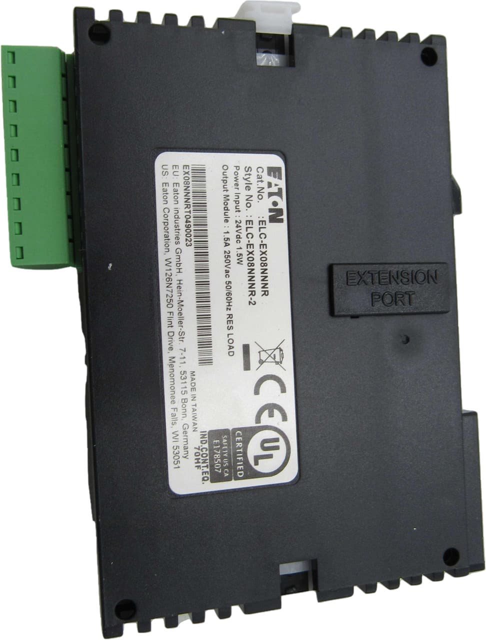 Eaton ELC-EX08NNNR ELC-EX08NNNR Eaton - ELC Series Programmable Logic Controllers, ELC digital exp mod, 8 I/O, 8 output relay Eaton ELC-EX08NNNR ELC-EX08NNNR Eaton - ELC Series Programmable Logic Controllers, ELC digital exp mod, 8 I/O, 8 output relay
