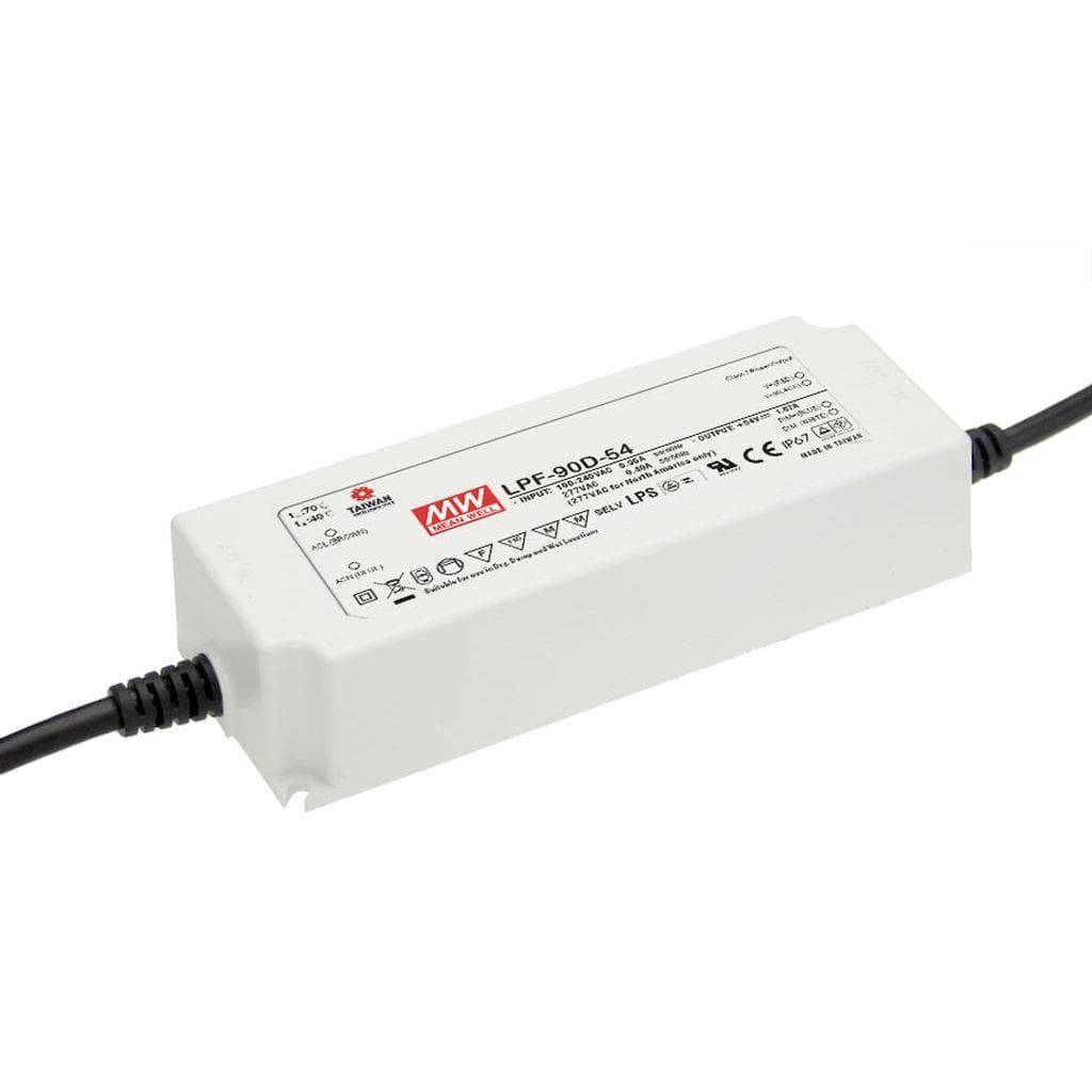MEAN WELL LPF-90D-48 AC-DC Single output LED driver Mix mode (CV+CC); Output 48Vdc at 1.88A; cable output; Dimming with 1-10V PWM resistance MEAN WELL LPF-90D-48 AC-DC Single output LED driver Mix mode (CV+CC); Output 48Vdc at 1.88A; cable output; Dimming with 1-10V PWM resistance