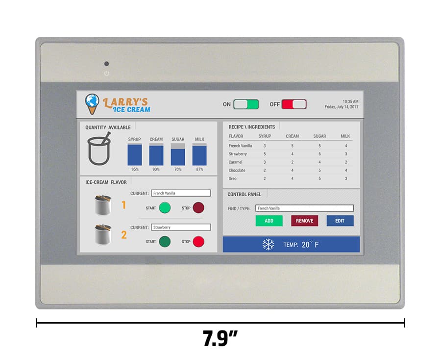 Maple Systems HMI5071L 7.0" Advanced HMI, 1 Ethernet Port, 1 USB Port, 2 Serial Ports, Light Grey Maple Systems HMI5071L 7.0" Advanced HMI, 1 Ethernet Port, 1 USB Port, 2 Serial Ports, Light Grey