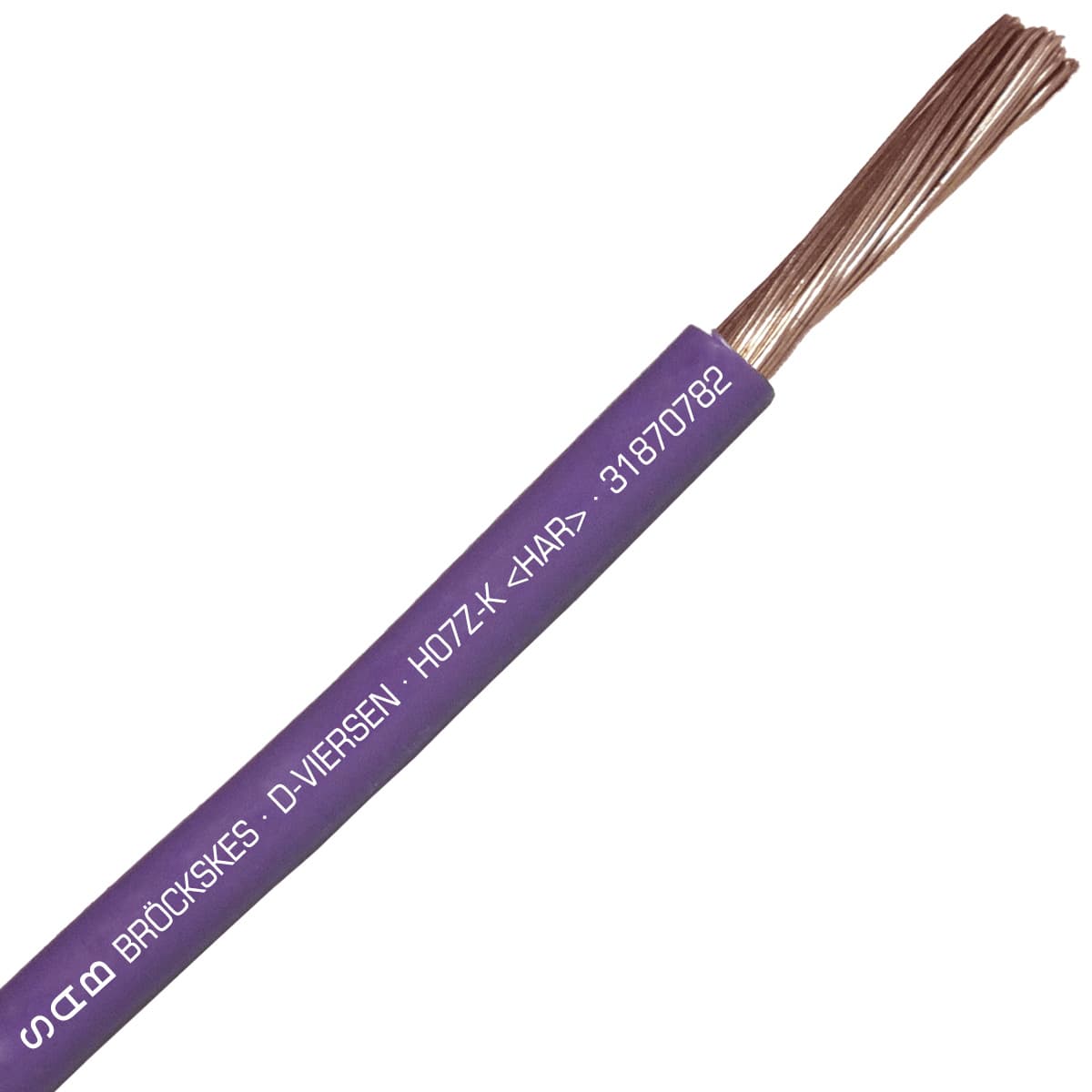 SAB 31870782 H07Z-K (HAR/CE) - 16 AWG halogen-free hook-up wire, Violet SAB 31870782 H07Z-K (HAR/CE) - 16 AWG halogen-free hook-up wire, Violet