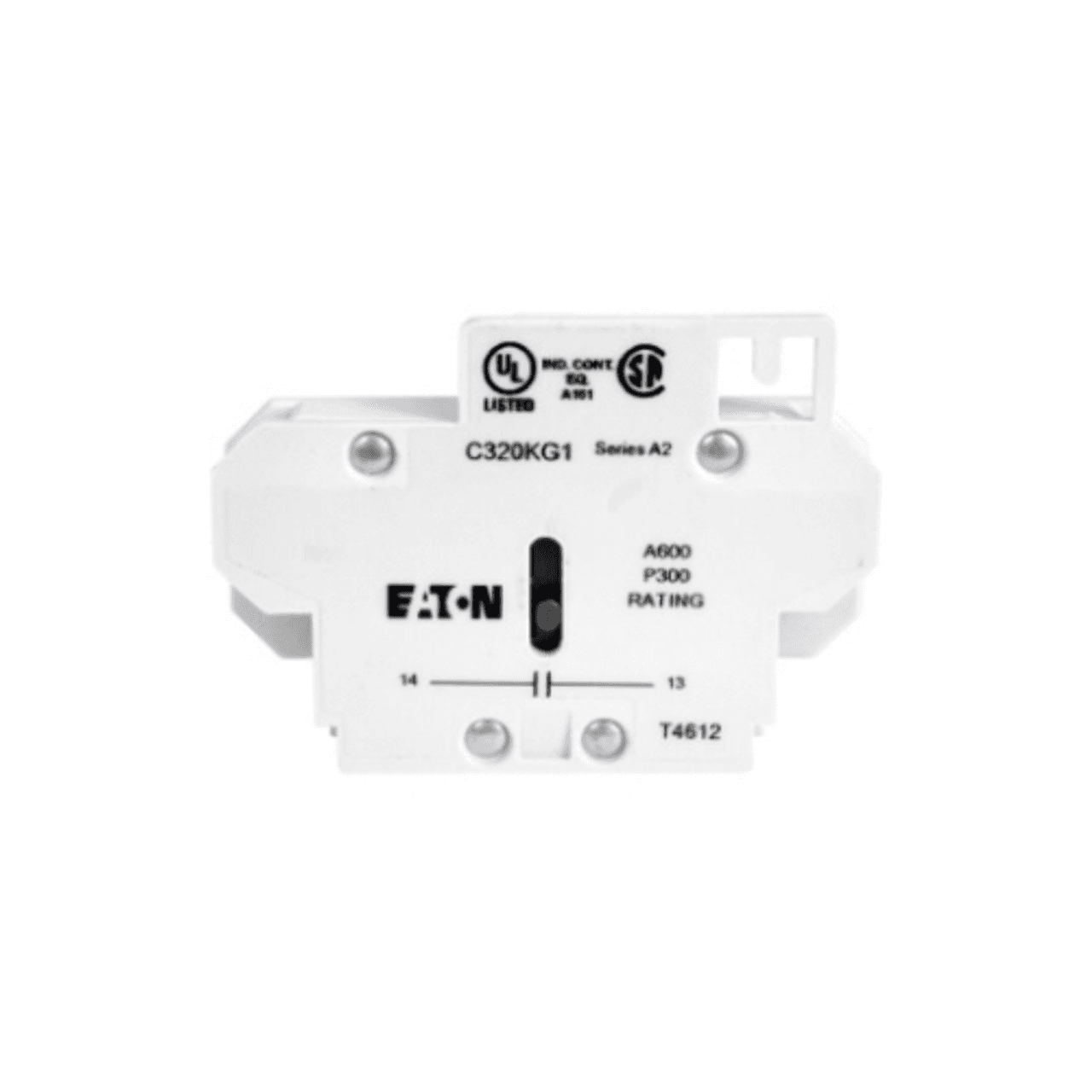 Eaton C320KG1 C320KG1 Eaton - Side Mounted Auxiliary Contact, Pressure plate, 1NO, For 15-75A Eaton C320KG1 C320KG1 Eaton - Side Mounted Auxiliary Contact, Pressure plate, 1NO, For 15-75A