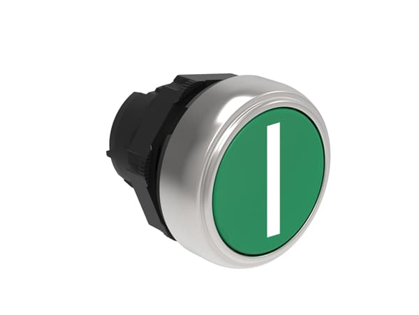Lovato Electric LPCB1113 LPCB1113 Lovato - Pushbutton actuator, spring return, with symbol dia: 22mm Platinum series chromed plastic, flush, I/Green Lovato Electric LPCB1113 LPCB1113 Lovato - Pushbutton actuator, spring return, with symbol dia: 22mm Platinum series chromed plastic, flush, I/Green