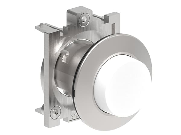 Lovato Electric LPFB208 LPFB208 Lovato - Pushbutton actuator, spring return dia: 30mm Platinum series flat metal, extended, white Lovato Electric LPFB208 LPFB208 Lovato - Pushbutton actuator, spring return dia: 30mm Platinum series flat metal, extended, white