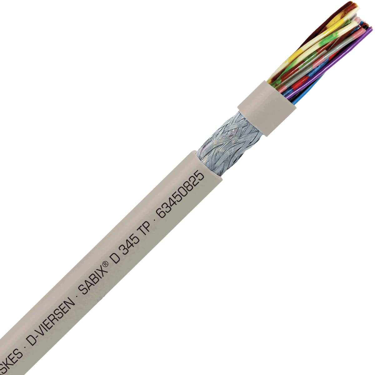 SAB 63450825 SABIX D 345 FRNC TP - 24 AWG/8pr, halogen-free flame retardant paired data cable, CE, RoHS SAB 63450825 SABIX D 345 FRNC TP - 24 AWG/8pr, halogen-free flame retardant paired data cable, CE, RoHS