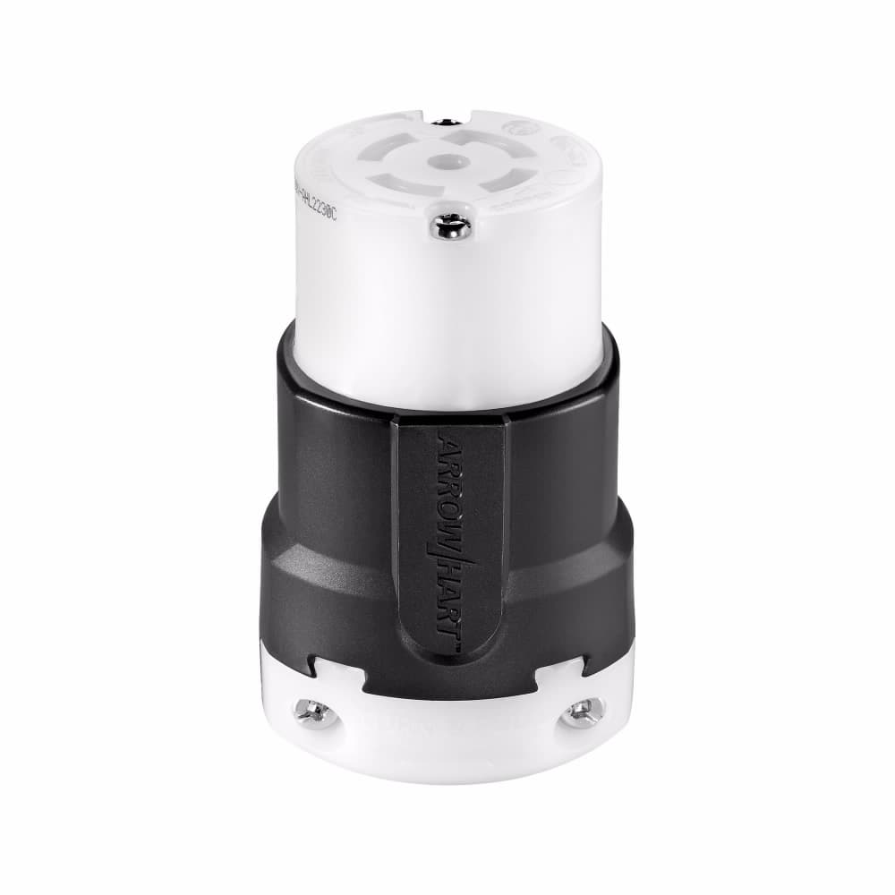 Eaton AHL2230CF AHL2230CF Eaton - Eaton Arrow Hart ultra grip locking connector, #16-8 AWG, 30A, Industrial, 277/408V, Back wiring, Black, white, Ultra grip, L22-30, Four-pole, Five-wire, Nylon Eaton AHL2230CF AHL2230CF Eaton - Eaton Arrow Hart ultra grip locking connector, #16-8 AWG, 30A, Industrial, 277/408V, Back wiring, Black, white, Ultra grip, L22-30, Four-pole, Five-wire, Nylon