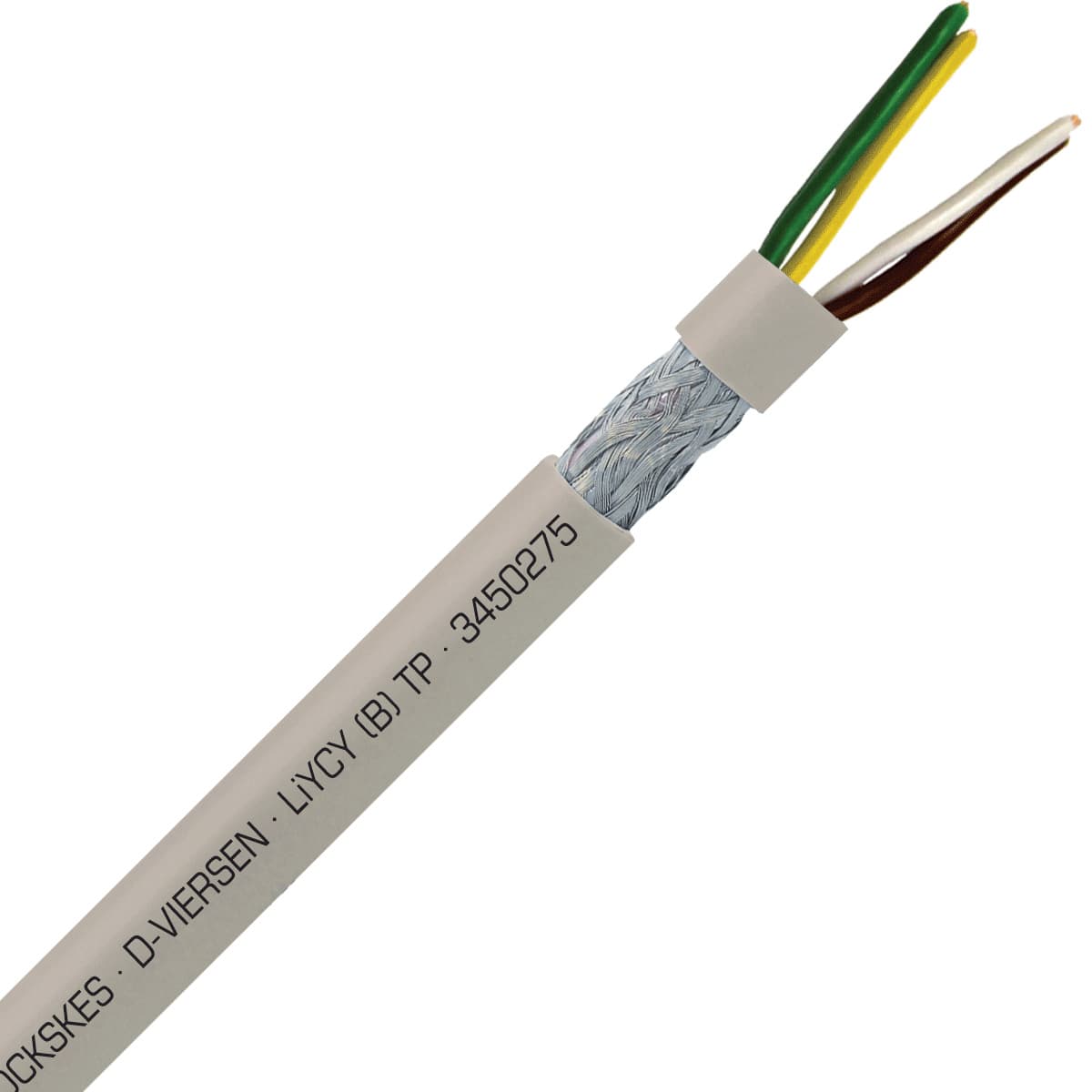 SAB 3450275 LiYCY (B) TP - 19 AWG/2pr, shielded multi-paired signal and control PVC cable with DIN color code SAB 3450275 LiYCY (B) TP - 19 AWG/2pr, shielded multi-paired signal and control PVC cable with DIN color code