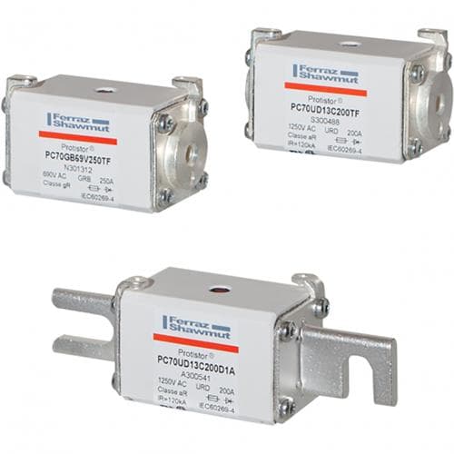 Mersen X302079 X302079 Mersen - Square Body High-Speed Fuse Protistor® Size 70 gR 550VDC IEC 600VDC UL 200A With Striker Flush ends metric threads Mersen X302079 X302079 Mersen - Square Body High-Speed Fuse Protistor® Size 70 gR 550VDC IEC 600VDC UL 200A With Striker Flush ends metric threads