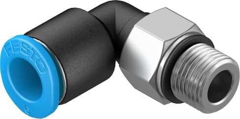Festo 186353 push-in L-fitting QSML-M7-6 360° orientable, male thread with external hexagon. Size: Mini, Nominal size: 2,4 mm, Type of seal on screw-in stud: Sealing ring, Assembly position: Any, Container size: 10 Festo 186353 push-in L-fitting QSML-M7-6 360° orientable, male thread with external hexagon. Size: Mini, Nominal size: 2,4 mm, Type of seal on screw-in stud: Sealing ring, Assembly position: Any, Container size: 10