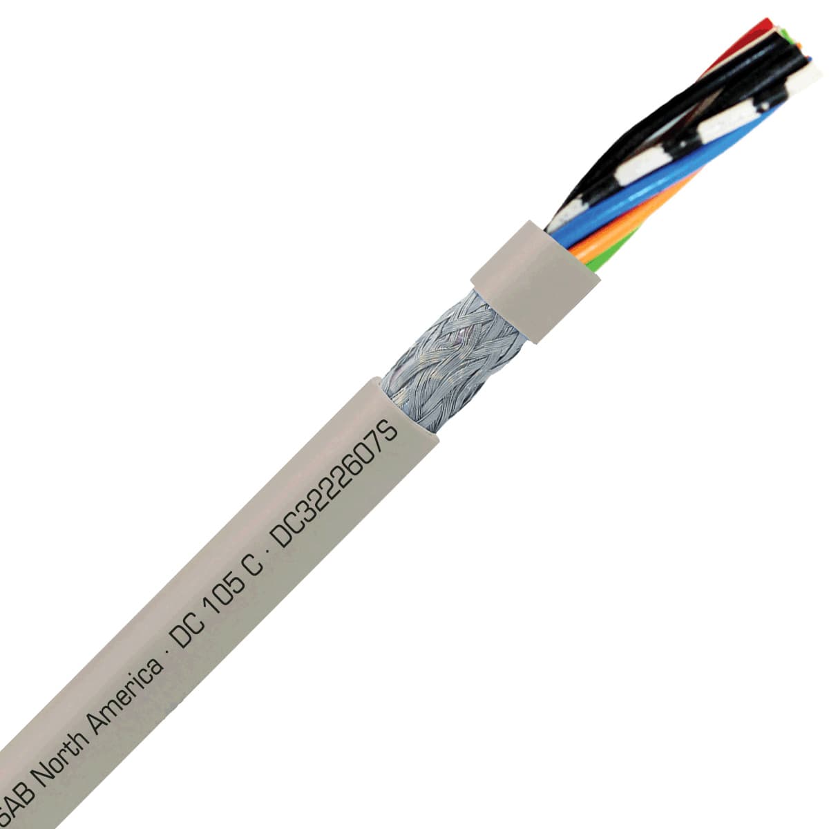 SAB DC3222607S DC 105 C - 26 AWG/7c, shielded flexible oil resistant data cable, UL, CSA, CE, RoHS SAB DC3222607S DC 105 C - 26 AWG/7c, shielded flexible oil resistant data cable, UL, CSA, CE, RoHS