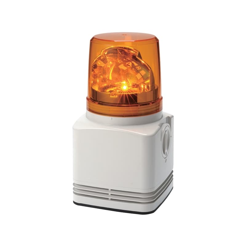 Patlite RFT-100A-Y 100mm, Rotating Warning Light with 4-channel, 90dB alarm with 32 pre-programmed sounds; Amber LED, Non-Returnable Patlite RFT-100A-Y 100mm, Rotating Warning Light with 4-channel, 90dB alarm with 32 pre-programmed sounds; Amber LED, Non-Returnable