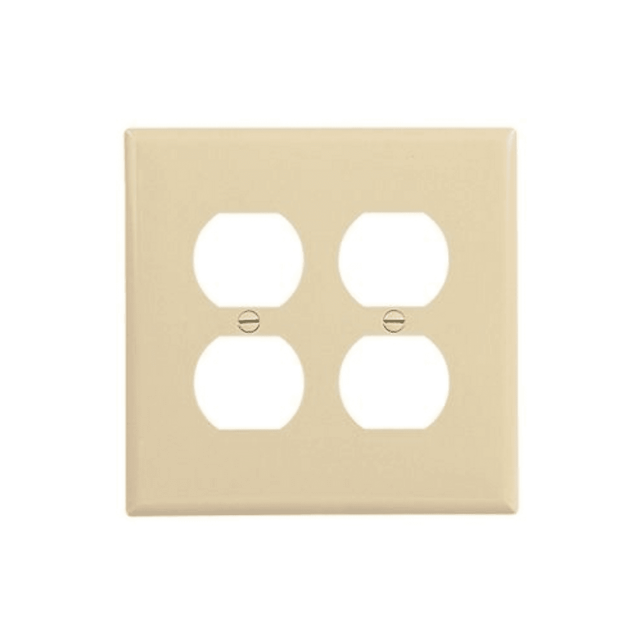 Eaton PJ82V PJ82V Eaton - Eaton Duplex receptacle wallplate, Ivory, Duplex receptacle Cutout, Polycarbonate, Two- gang, Mid-size Eaton PJ82V PJ82V Eaton - Eaton Duplex receptacle wallplate, Ivory, Duplex receptacle Cutout, Polycarbonate, Two- gang, Mid-size