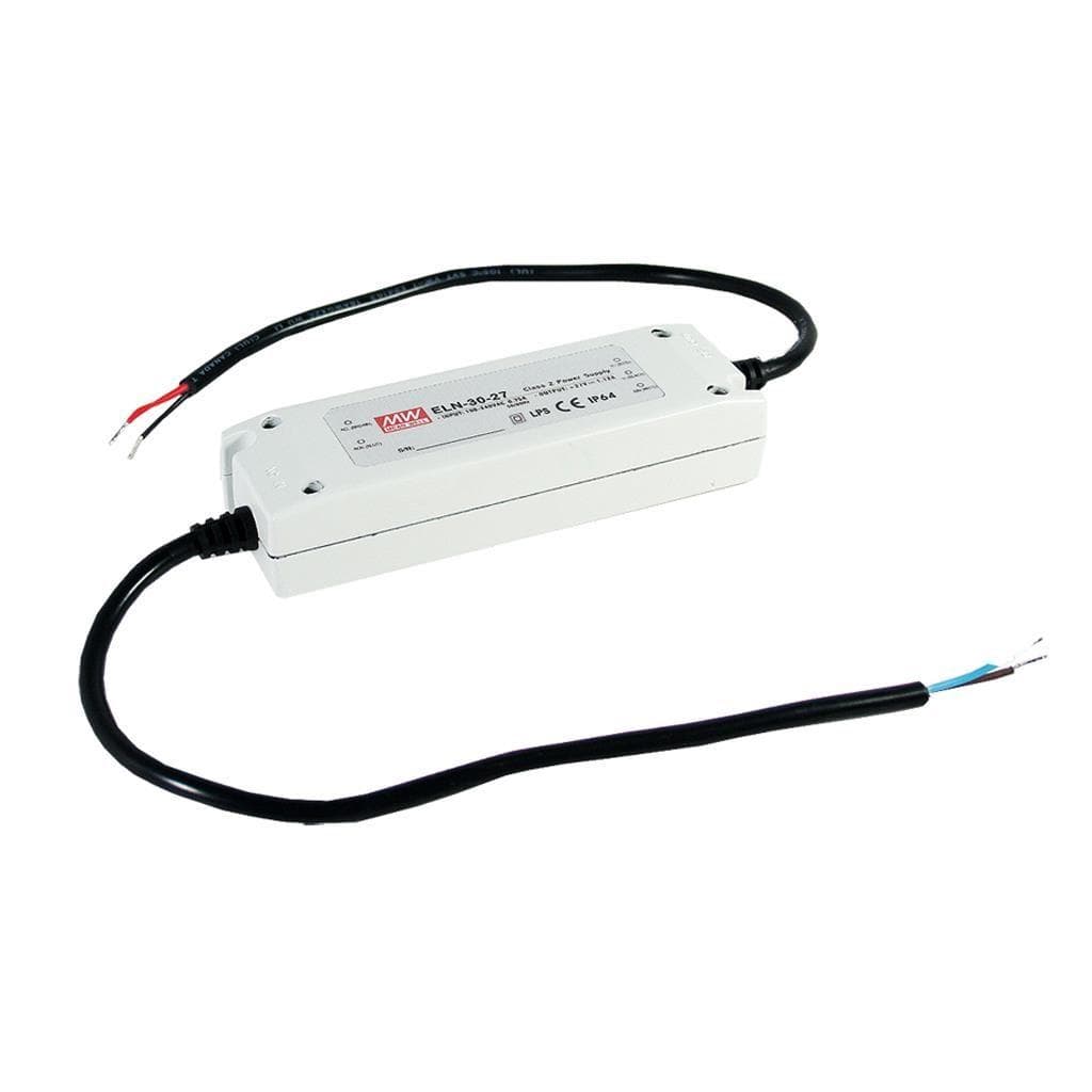 MEAN WELL ELN-30-9D AC-DC Single output LED driver Constant Current (CC); Output 9Vdc at 3.4A; Dimming with 1-10Vdc; ELN-30-9D is succeeded by NPF-40D-12. MEAN WELL ELN-30-9D AC-DC Single output LED driver Constant Current (CC); Output 9Vdc at 3.4A; Dimming with 1-10Vdc; ELN-30-9D is succeeded by NPF-40D-12.