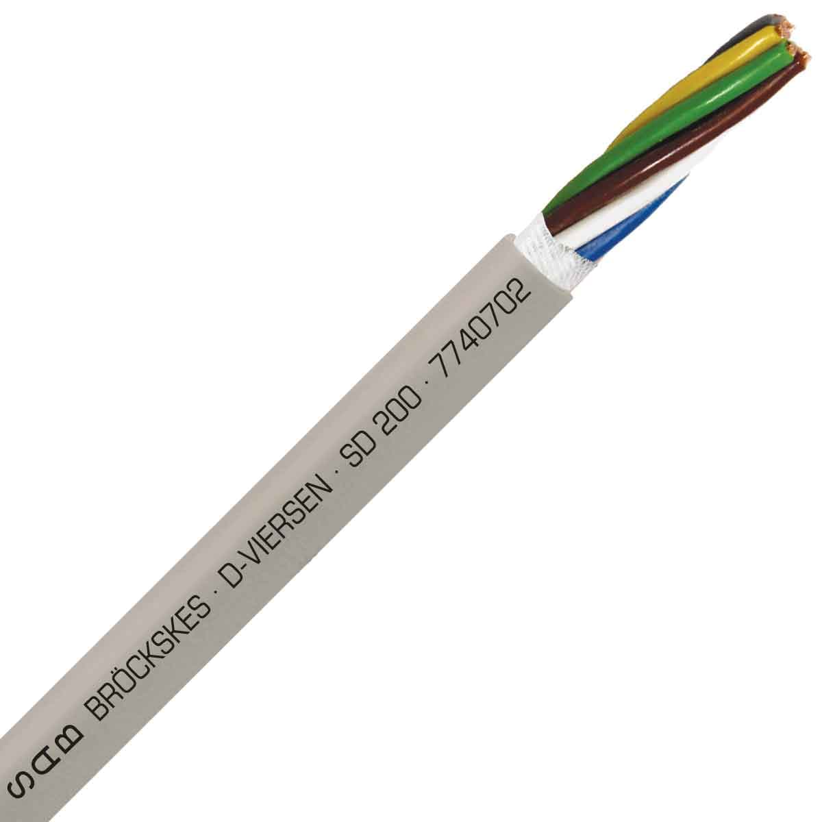 SAB 7740702 SD 200 - 24 AWG/7c, halogen free continuous flex oil resistant data & control cable, CE, RoHS SAB 7740702 SD 200 - 24 AWG/7c, halogen free continuous flex oil resistant data & control cable, CE, RoHS