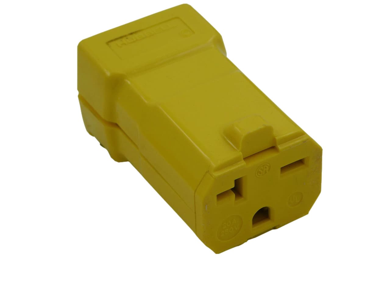 Hubbell HBL5469VY Straight Blade Devices, Female Connector Body, Valise Series, Industrial/Commercial Grade, Straight, 2-Pole 3- Wire Grounding, 20A 250V, 6-20R, Yellow, Single Pack. ; Hinged one piece body design for easy assembly ; Powerful, offsetting cord grips clamp Hubbell HBL5469VY Straight Blade Devices, Female Connector Body, Valise Series, Industrial/Commercial Grade, Straight, 2-Pole 3- Wire Grounding, 20A 250V, 6-20R, Yellow, Single Pack. ; Hinged one piece body design for easy assembly ; Powerful, offsetting cord grips clamp