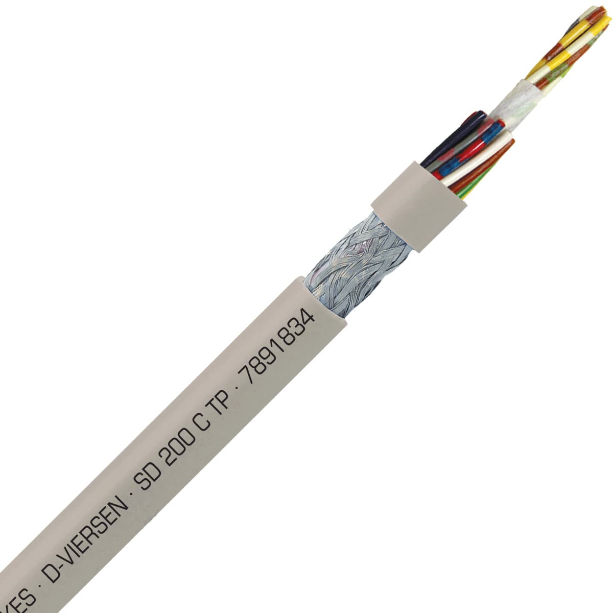 SAB 7891834 SD 200 C TP - 22 AWG/18 pr, shielded halogen free continuous flex oil resistant paired data cable, CE, RoHS SAB 7891834 SD 200 C TP - 22 AWG/18 pr, shielded halogen free continuous flex oil resistant paired data cable, CE, RoHS