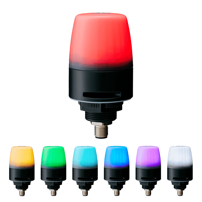 Patlite NE-ILXB-M IO-Link Signal Beacon with M12 Connector, Flashing/Audible with Touch Sensor and Digital/Analog Input, 7-in-one colors (Red, Yellow, Green, Blue, Purple, Light Blue, White) Patlite NE-ILXB-M IO-Link Signal Beacon with M12 Connector, Flashing/Audible with Touch Sensor and Digital/Analog Input, 7-in-one colors (Red, Yellow, Green, Blue, Purple, Light Blue, White)