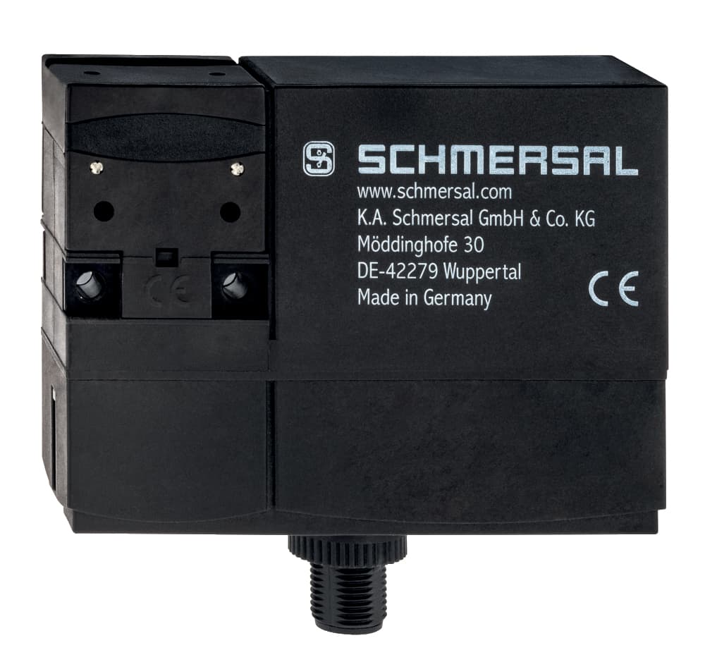 Schmersal AZM 170B-ST-FB-ZRA Solenoid interlocks; Device version for connection to a Safety-Field-Box SFB; connector plug M12, 8-pole; Thermoplastic enclosure; Double-insulated; Compact design; 90 mm x 84 mm x 30 mm; Interlock with protection against incorrect locking.; Long life; Hi Schmersal AZM 170B-ST-FB-ZRA Solenoid interlocks; Device version for connection to a Safety-Field-Box SFB; connector plug M12, 8-pole; Thermoplastic enclosure; Double-insulated; Compact design; 90 mm x 84 mm x 30 mm; Interlock with protection against incorrect locking.; Long life; Hi