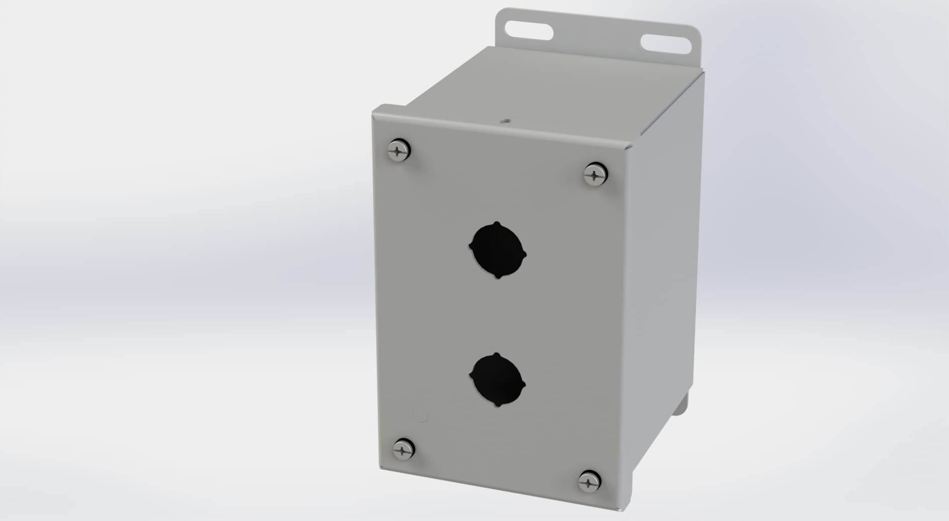 Saginaw Control SCE-2PBXI PBXI Enclosure, Height:6.00", Width:4.00", Depth:4.75", ANSI-61 gray powder coating inside and out. Saginaw Control SCE-2PBXI PBXI Enclosure, Height:6.00", Width:4.00", Depth:4.75", ANSI-61 gray powder coating inside and out.