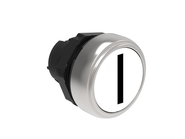 Lovato Electric LPCB1118 LPCB1118 Lovato - Pushbutton actuator, spring return, with symbol dia: 22mm Platinum series chromed plastic, flush, I/White Lovato Electric LPCB1118 LPCB1118 Lovato - Pushbutton actuator, spring return, with symbol dia: 22mm Platinum series chromed plastic, flush, I/White