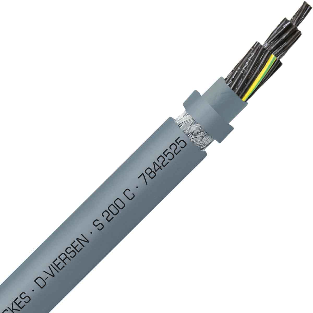 SAB 7842525 S 200 C - 14 AWG/25c, shielded halogen free continuous flex oil resistant control cable, CE, RoHS SAB 7842525 S 200 C - 14 AWG/25c, shielded halogen free continuous flex oil resistant control cable, CE, RoHS