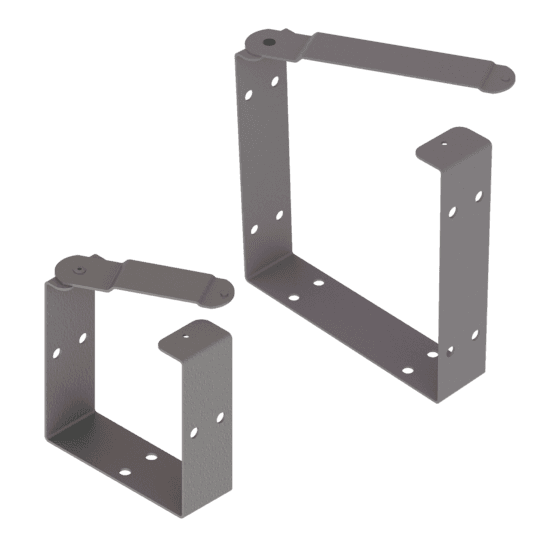 Hoffman F22GUC Universal U-Connector, fits 2.50x2.50, Gray, Steel Hoffman F22GUC Universal U-Connector, fits 2.50x2.50, Gray, Steel