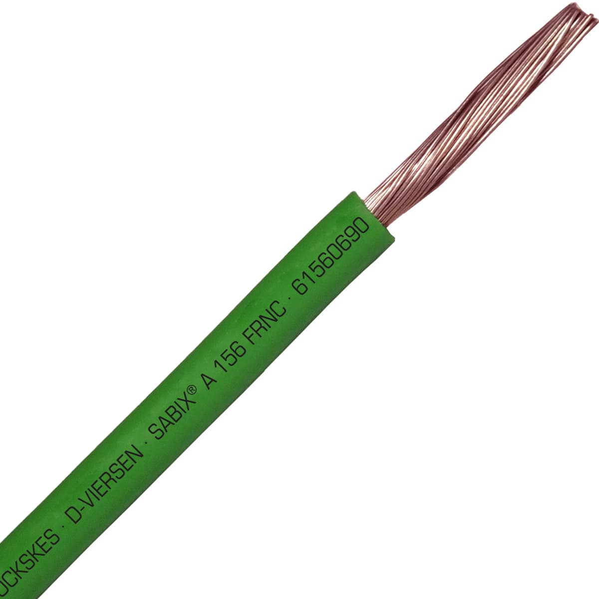 SAB 61560690 SABIX A 156 FRNC - 4 AWG/1c, flame retardant halogen-free 750V green hook-up wire, CE, RoHS SAB 61560690 SABIX A 156 FRNC - 4 AWG/1c, flame retardant halogen-free 750V green hook-up wire, CE, RoHS