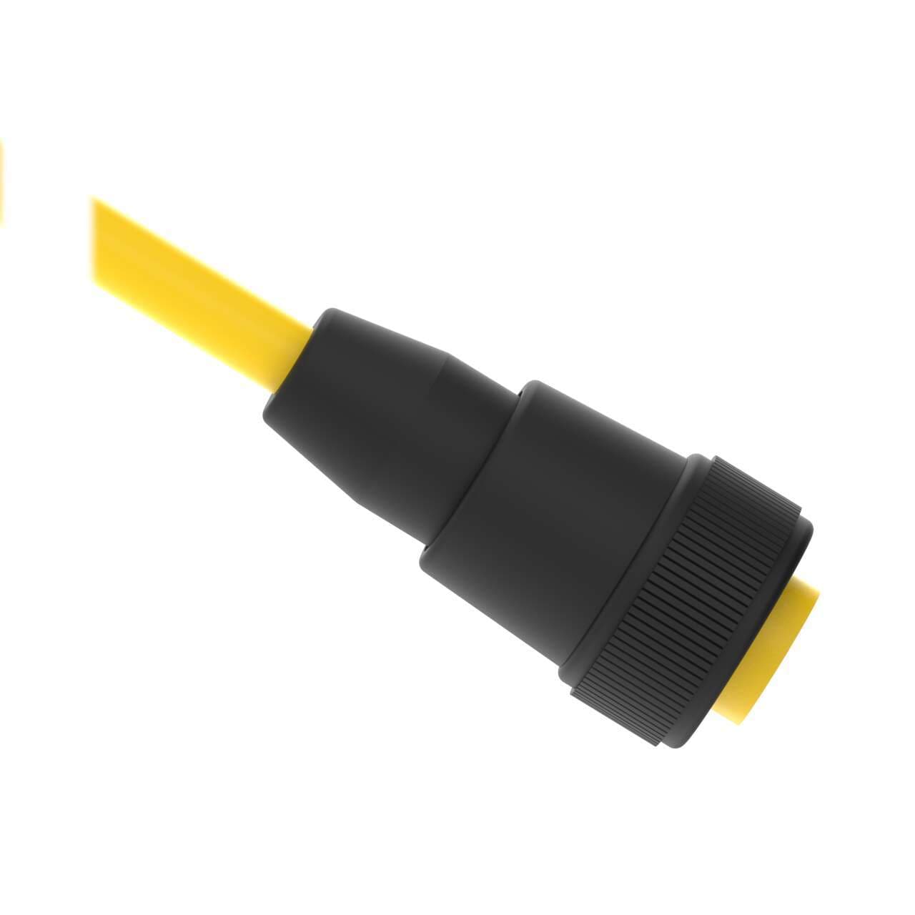 Banner MAQDC-575C Cordset: Single Ended 7/8 in; 4-pin Straight Female Connector with Shield; 22.86 m (74.98 ft) Yellow PVC Jacket; Nickel-Plated Brass Coupling Nut Banner MAQDC-575C Cordset: Single Ended 7/8 in; 4-pin Straight Female Connector with Shield; 22.86 m (74.98 ft) Yellow PVC Jacket; Nickel-Plated Brass Coupling Nut