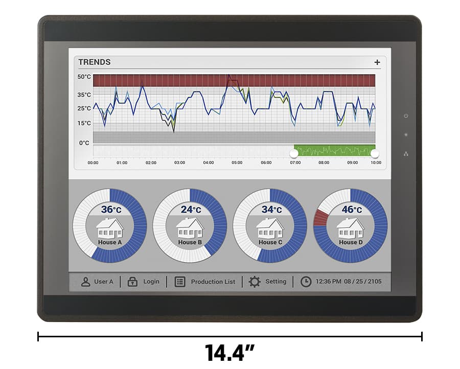 Maple Systems HMI5150XL 15.0" Advanced HMI, 1 Ethernet Port, 2 USB Ports, 2 Serial Ports, Dark Grey, Aluminum Enclosure Maple Systems HMI5150XL 15.0" Advanced HMI, 1 Ethernet Port, 2 USB Ports, 2 Serial Ports, Dark Grey, Aluminum Enclosure