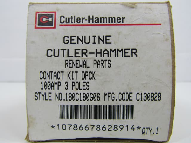 180C180G06 Part Image. Manufactured by Eaton.