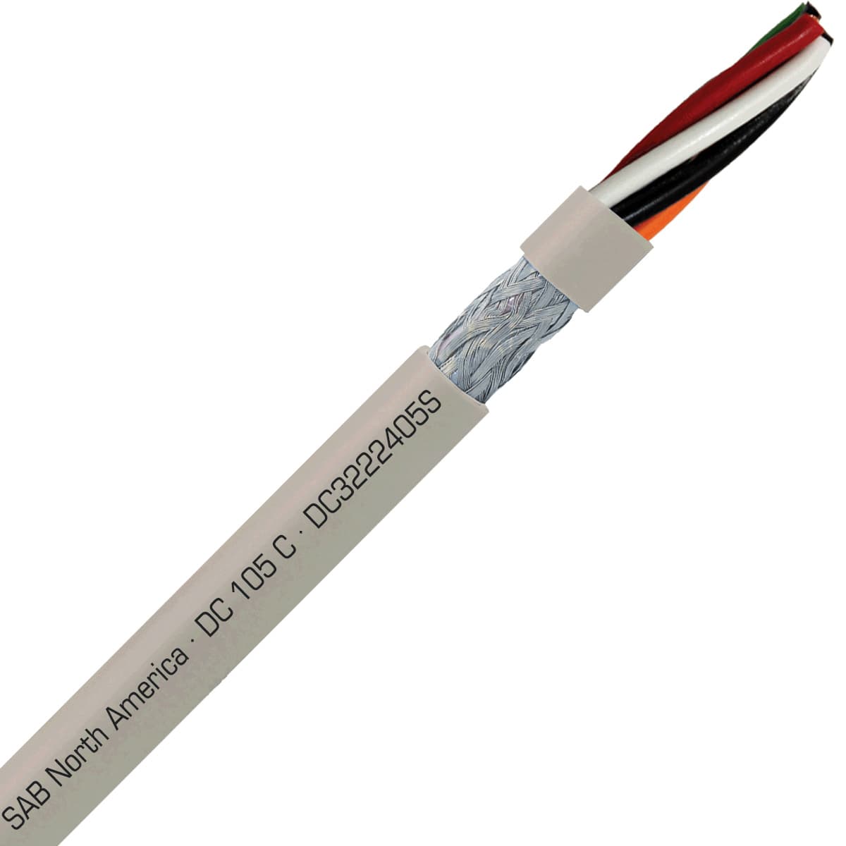 SAB DC3222405S DC 105 C - 24 AWG/5c, shielded flexible oil resistant data cable, UL, CSA, CE, RoHS SAB DC3222405S DC 105 C - 24 AWG/5c, shielded flexible oil resistant data cable, UL, CSA, CE, RoHS