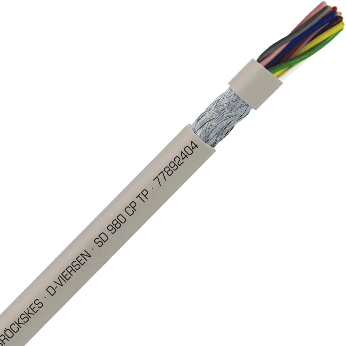 SAB 77892404 SD 980 CP TP - 24 AWG/4pr, shielded halogen-free continuous flex heavy duty PUR data cable, UL, CSA, CE, RoHS SAB 77892404 SD 980 CP TP - 24 AWG/4pr, shielded halogen-free continuous flex heavy duty PUR data cable, UL, CSA, CE, RoHS