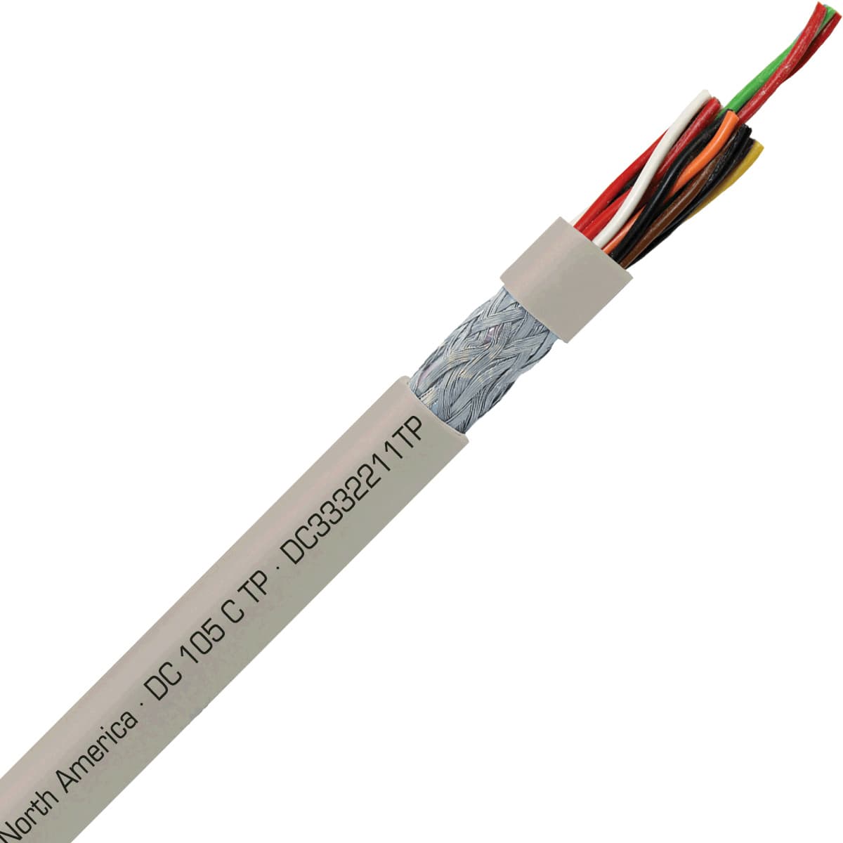 SAB DC3332211TP DC 105 C TP - 22 AWG/11pr, shielded flexible oil resistant data pair cable, UL, CSA, CE, RoHS SAB DC3332211TP DC 105 C TP - 22 AWG/11pr, shielded flexible oil resistant data pair cable, UL, CSA, CE, RoHS