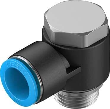 Festo 186147 push-in L-fitting QSLV-G1/2-16 360° orientable, male thread with external hexagon. Size: Standard, Nominal size: 13 mm, Type of seal on screw-in stud: Sealing ring, Assembly position: Any, Container size: 1 Festo 186147 push-in L-fitting QSLV-G1/2-16 360° orientable, male thread with external hexagon. Size: Standard, Nominal size: 13 mm, Type of seal on screw-in stud: Sealing ring, Assembly position: Any, Container size: 1