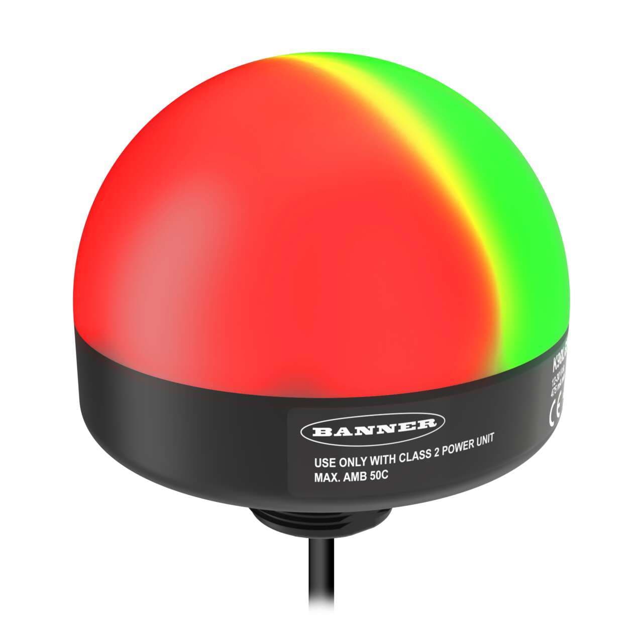 Banner K90PLRGB7QP K90 Pro Series: 7-color RGB Indicator; Voltage: 12-30 V dc; Housing: Polycarbonate; IP67; Input: Bimodal; Colors: Multicolor; 150 mm (6 in) 5-pin M12 PVC Pigtail QD Banner K90PLRGB7QP K90 Pro Series: 7-color RGB Indicator; Voltage: 12-30 V dc; Housing: Polycarbonate; IP67; Input: Bimodal; Colors: Multicolor; 150 mm (6 in) 5-pin M12 PVC Pigtail QD