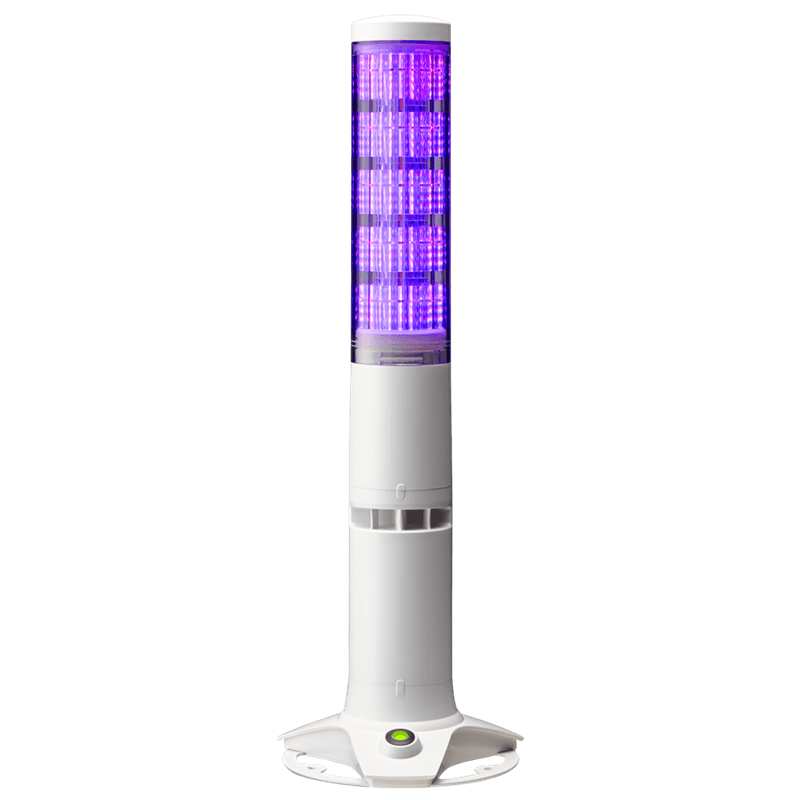 Patlite LA6-5DSNWB-POE 60mm PoE-enabled Programmable Multi-color Signal Tower, Off-white body With Stationary mount Patlite LA6-5DSNWB-POE 60mm PoE-enabled Programmable Multi-color Signal Tower, Off-white body With Stationary mount