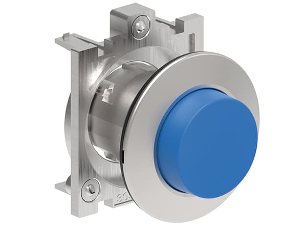 Lovato Electric LPFB206 LPFB206 Lovato - Pushbutton actuator, spring return dia: 30mm Platinum series flat metal, extended, blue Lovato Electric LPFB206 LPFB206 Lovato - Pushbutton actuator, spring return dia: 30mm Platinum series flat metal, extended, blue