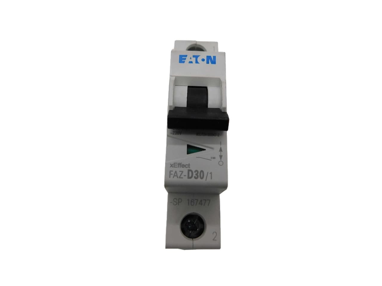 Eaton FAZ-D30/1-SP Eaton FAZ supplementary protector,UL 1077 Industrial miniature circuit breaker-supplementary protector,Single package,High levels of inrush current are expected,30 A,15 kAIC,Single-pole,277 V,10-20X/n,Q38,50-60 Hz,Standard terminals,D Curve Eaton FAZ-D30/1-SP Eaton FAZ supplementary protector,UL 1077 Industrial miniature circuit breaker-supplementary protector,Single package,High levels of inrush current are expected,30 A,15 kAIC,Single-pole,277 V,10-20X/n,Q38,50-60 Hz,Standard terminals,D Curve