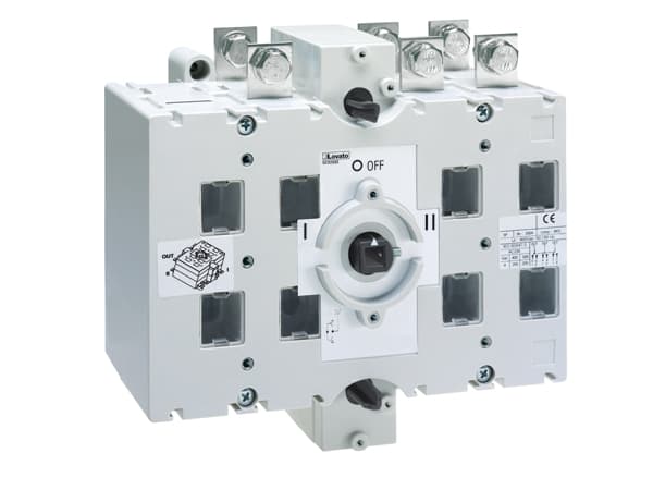 Lovato Electric GE0201E GE0201E Lovato - Three-pole changeover switch, 200A Lovato Electric GE0201E GE0201E Lovato - Three-pole changeover switch, 200A