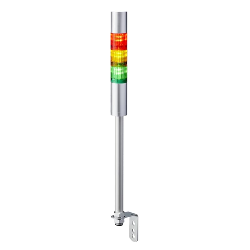 Patlite LR4-302LJBU-RYG 40mm diameter UL CE IP54 24V DC, Pole Mount with/L-bracket/3m Cable, Flashing/Buzzer, Silver, Red/Amber/Green Module Patlite LR4-302LJBU-RYG 40mm diameter UL CE IP54 24V DC, Pole Mount with/L-bracket/3m Cable, Flashing/Buzzer, Silver, Red/Amber/Green Module