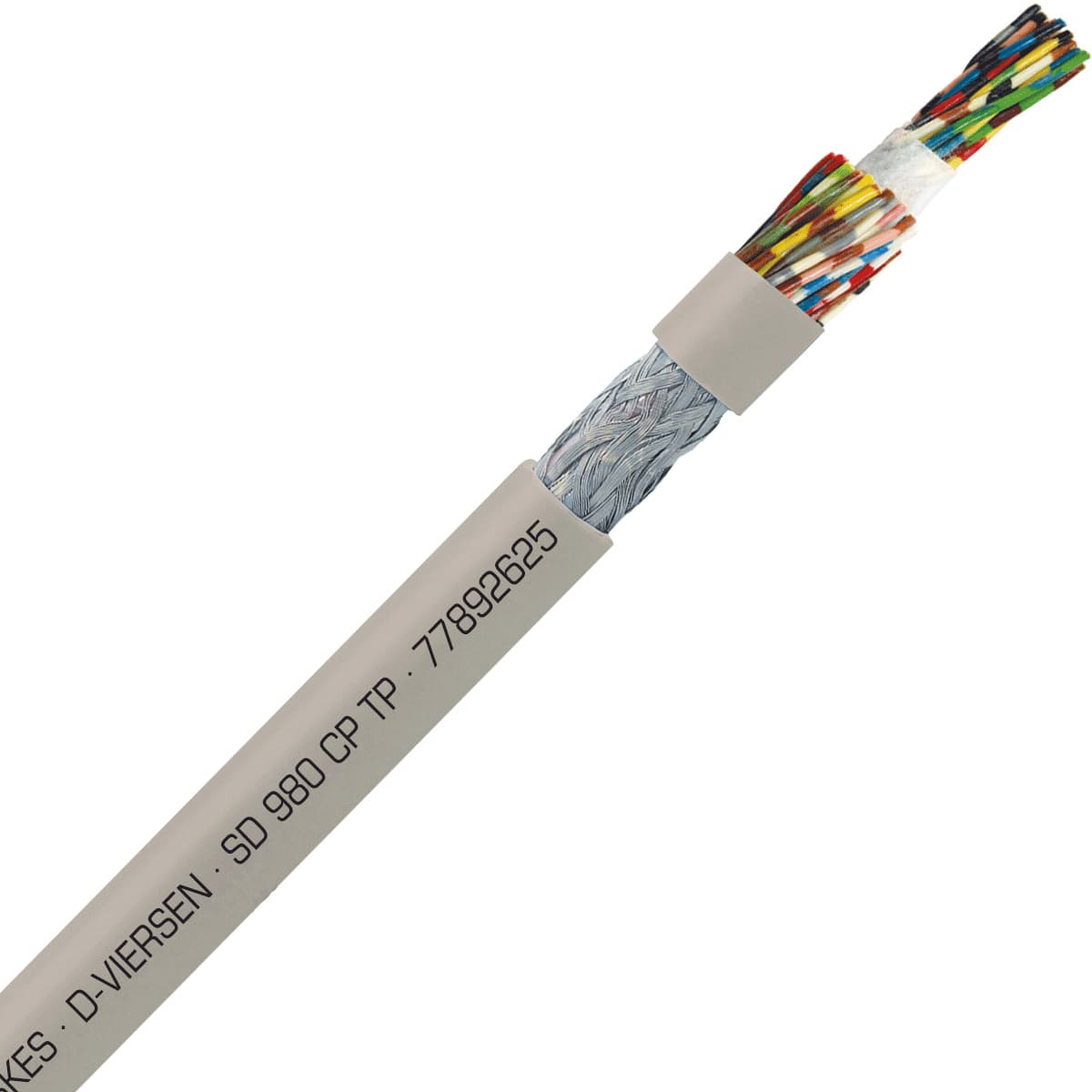 SAB 77892625 SD 980 CP TP - 26 AWG/25pr, shielded halogen-free continuous flex heavy duty PUR data cable, UL, CSA, CE, RoHS SAB 77892625 SD 980 CP TP - 26 AWG/25pr, shielded halogen-free continuous flex heavy duty PUR data cable, UL, CSA, CE, RoHS
